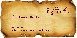 Ötves Andor névjegykártya